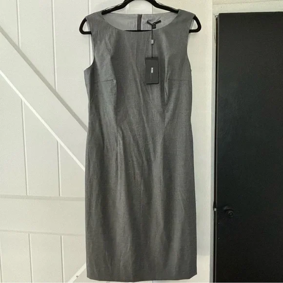 NWT Hugo Boss Size 8 Dinoma Wool Blend Boat Neck sleeveless Midi - Picture 5 of 12